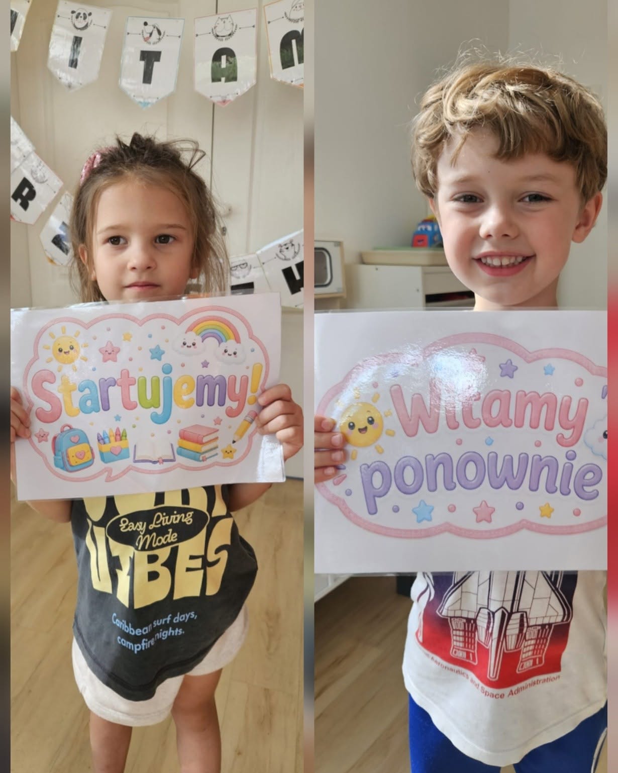 Powitanie nowego roku w grupie Żabek w przedszkolu na Bezrzeczu